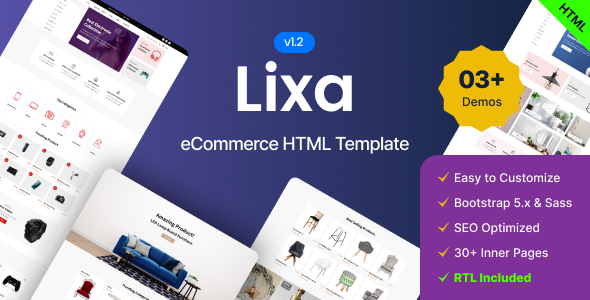 Lixa - eCommerce Shop Bootstrap 5 Template