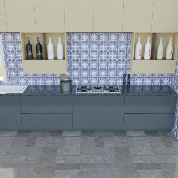 Contemporary Modular Kitchen Cabinet