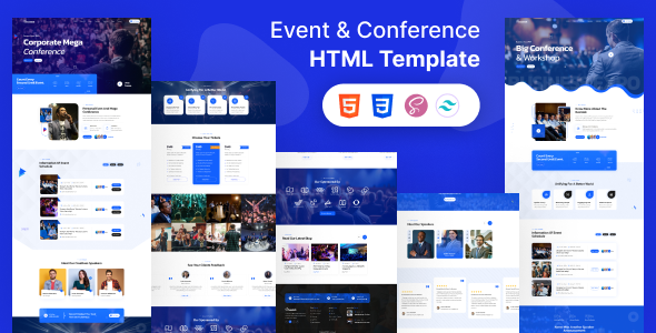 Eventics - Tailwind Event & Conference HTML Template