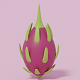 Cartoon Dragon Fruit Pitaya 3D model - 3DOcean Item for Sale