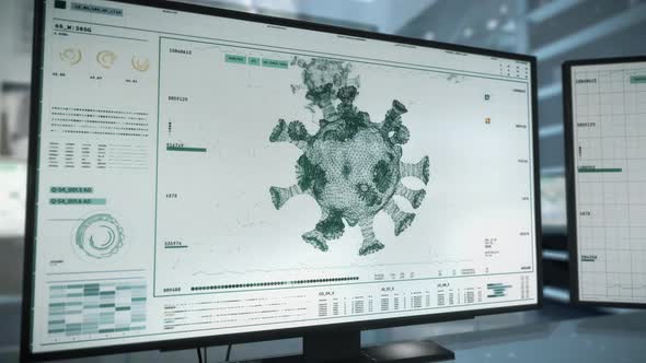 Studying the Coronavirus in a medical facility with molecular analysis software alt
