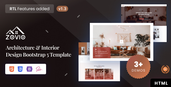 Zovio - Architecture & Interior Design Bootstrap 5 Template