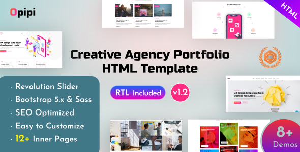 Opipi - Creative Design Agency & Portfolio Bootstrap 5 Template