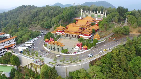 Wenwu Temple and mountains at Sun Moon Lake, Taiwan