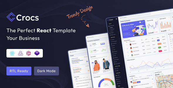 Crocs - React JS Admin Dashboard Template