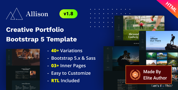 Allison - Creative Portfolio Bootstrap 5 Template