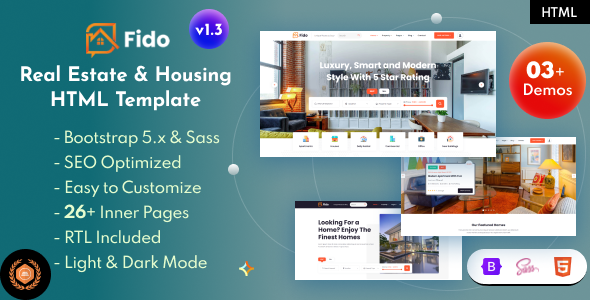 Fido - Real Estate & Housing Bootstrap 5 Template