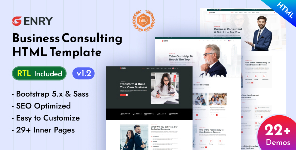 Enry - Business Consulting Bootstrap 5 Template