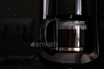 Close up of modern coffee machine.