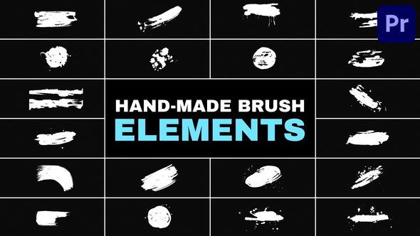 Hand Made Brush Elements for Premiere Pro