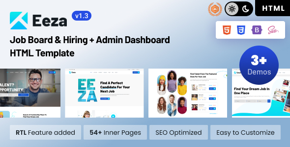 Eeza - Job Board & Hiring + Admin Dashboard Bootstrap 5 Template