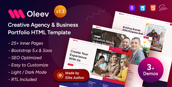 Oleev - Creative Agency & Business Portfolio Bootstrap 5 Template