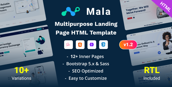 Mala - Multipurpose Landing Page Bootstrap 5 Template