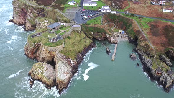 Aerial View of Fort Dunree and Lighthouse, Inishowen Peninsula - County Donegal, Ireland