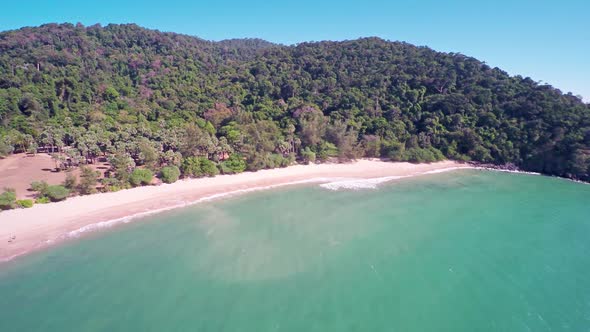 Flying Over South Coast of Lanta Island