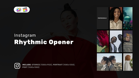 Instagram Rhythmic Opener Reel for FCPX