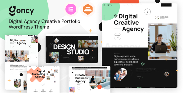 Goncy - Digital Agency & Creative Portfolio WordPress Elementor Theme