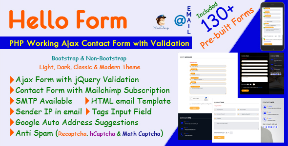 Hello Form – PHP Working Ajax Contact Form with Validation