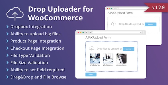 WooCommerce Drop Uploader – Drag&Drop File Uploader Addon