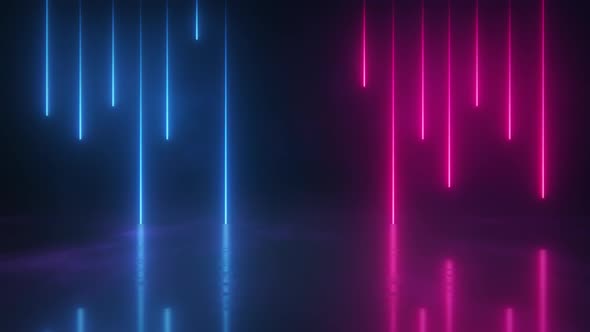 Falling Neon Strings Background