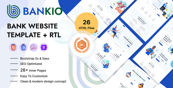 Bankio -Bank Website HTML Template