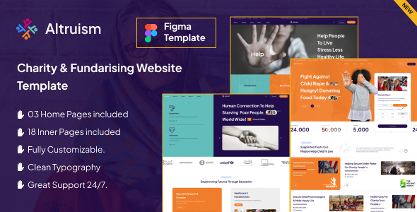Altruism - Charity & Donation Figma Template