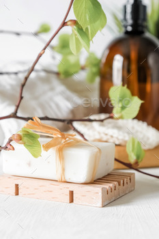 Sustainable cosmetics,Natural organic cosmetics,cosmetic product research,organic skin care flat lay
