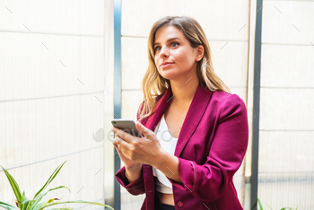 Young woman with her cell phone