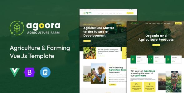 Agoora | Agriculture & Farming Vue Js Template