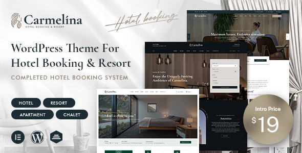 Carmelina - Resort & Hotel Booking WordPress Theme