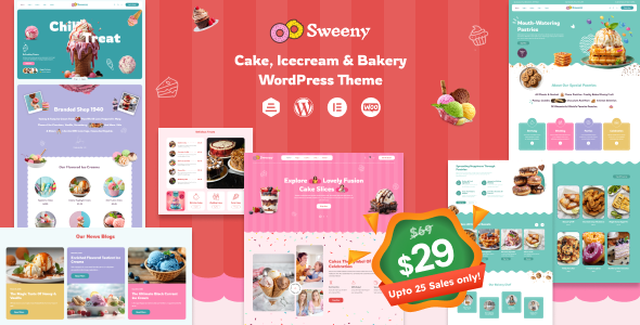 Sweeny - Cake, Ice Cream & Bakery StoreTheme