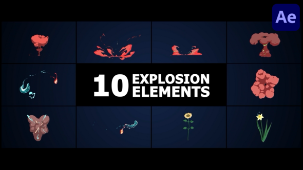 Combined Explosion Elements | After Effects