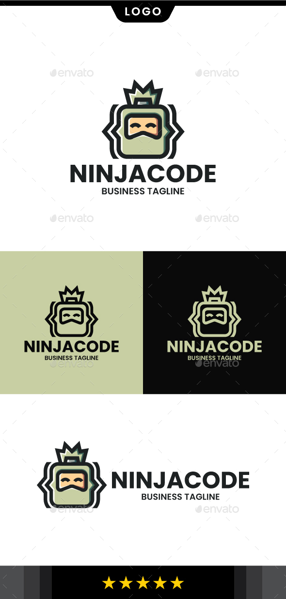 Ninja Code Logo Template