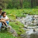 Portrait of mother with her son near a stream - VideoHive Item for Sale