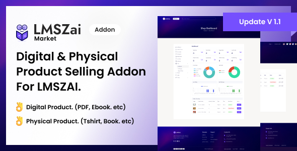 LMSzai Market – Digital & Physical Product Selling Addon For LMSZAI.