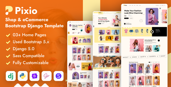 Pixio - Shop & eCommerce Django Template