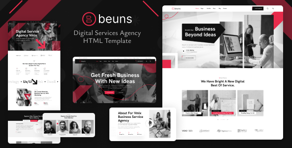 Beuns – The Next-Gen Digital Services Agency Html Template – 0 Sold!