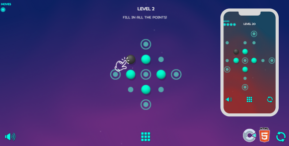 Sphere Shift PUZZLE - HTML5 Game (High graphic)