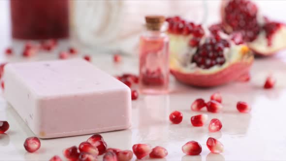 Bar of Handmade Pink Soap