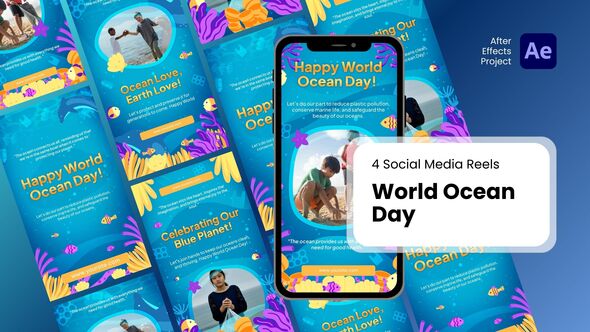 Social Media Reels - World Ocean Day After Effect Templates