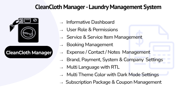CleanCloth Manager SaaS - Laundry Management System