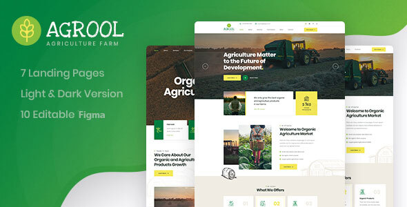 Agrool – Agriculture Farming Figma Template – 0 Sold!