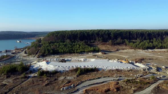 Sand Quarry Lake Forest Aerial View