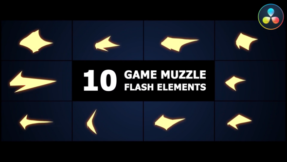 Game Muzzle Flash Elements | DaVinci Resolve