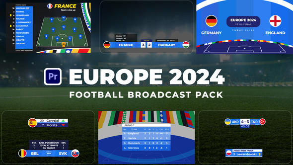 Europe 2024 - Football Broadcast Pack | Premiere Pro