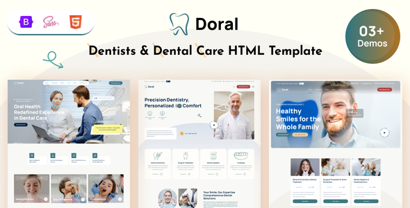 Doral – Dentist & Dental Care HTML Template – 0 Sold!