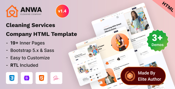 Anwa - Cleaning Services Company Bootstrap 5 Template