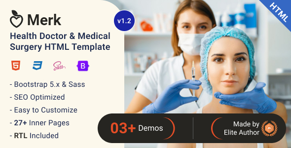 Merk - Health Doctor & Medical Surgery Bootstrap 5 Template