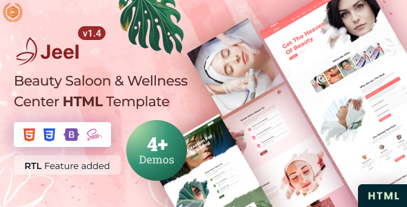 Jeel - Beauty Saloon & Wellness Center Bootstrap 5 Template