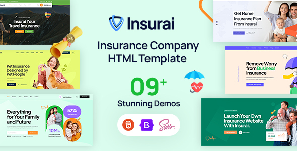 Insurai – Insurance Company HTML Template – 0 Sold!